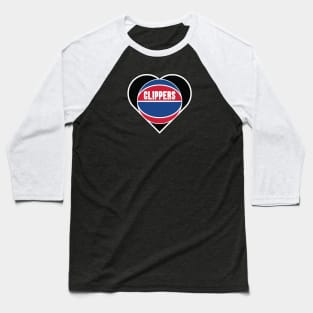 Heart Shaped Los Angeles Clippers Basketball Baseball T-Shirt